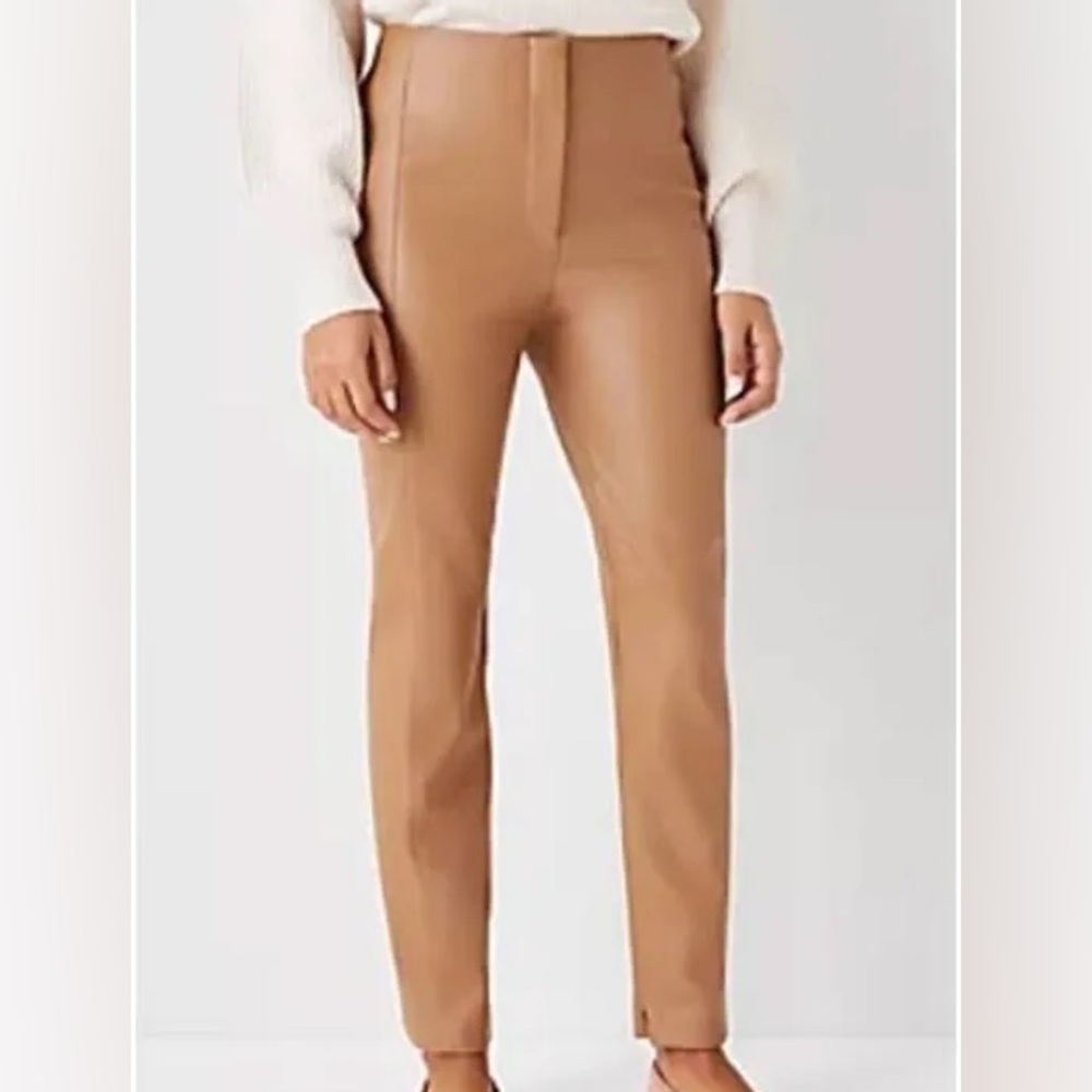 Faux leather pants